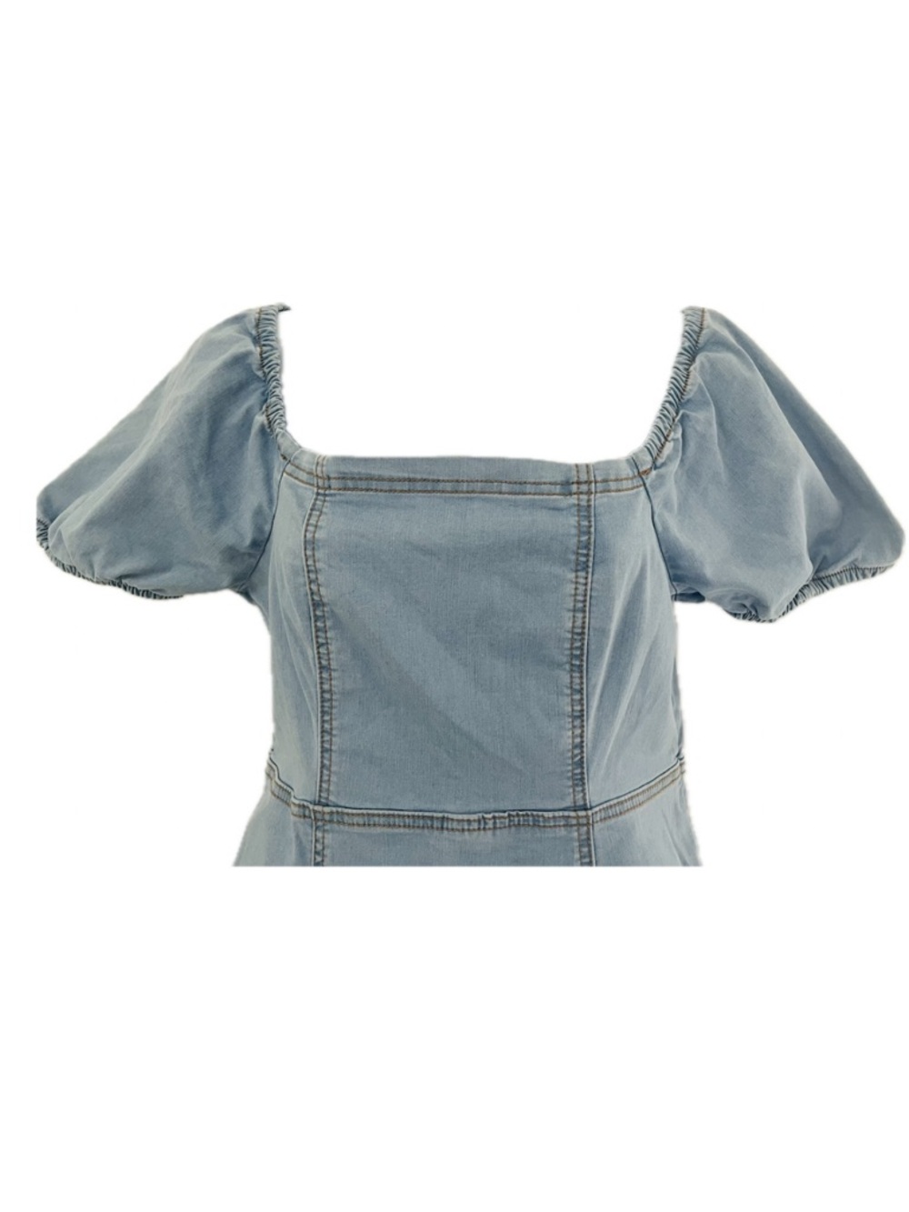 Sanctuary After Me Fitted Denim Mini Dress Open Skies Blue Size 6 - Picture 5 of 11